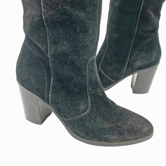 Anthropologie LATIGO Jukebox Black Suede Over the Knee Heel‎ Boots - Picture 8 of 12